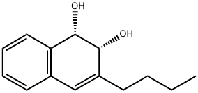 1,2-Naphthalenediol, 3-butyl-1,2-dihydro-, (1S,2R)- (9CI) Structure