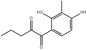 1,2-Pentanedione, 1-(2,4-dihydroxy-3-methylphenyl)- (9CI) Structure