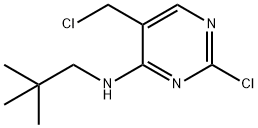 2-chloro-5-(chloromethyl)-Nneopentylpyrimidin-4-amine Structure