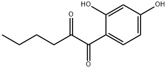 1,2-Hexanedione, 1-(2,4-dihydroxyphenyl)- (9CI) Structure