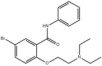 5-브로모-2-[2-(디에틸아미노)에톡시]-N-페닐벤즈아미드 구조식 이미지