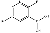 5-Bromo-2-fluoro-3-pyridylboronic acid 구조식 이미지