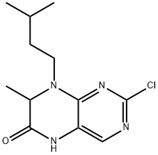2-Chloro-8-isopentyl-7-methyl-7,8-dihydropteridin-6(5H)-one 구조식 이미지