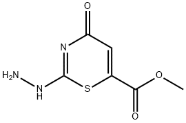 4H-1,3-Thiazine-6-carboxylicacid,2-hydrazino-4-oxo-,methylester(9CI) 구조식 이미지