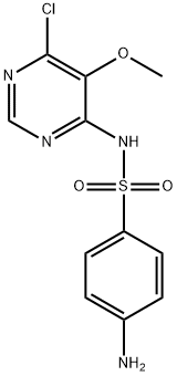 4-AMINO-N-(6-CHLORO-5-METHOXY-4-PYRIMIDINYL)BENZENESULFONAMIDE 구조식 이미지