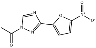 1-Acetyl-3-(5-nitro-2-furanyl)-1H-1,2,4-triazole Structure