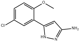 5-(5-CHLORO-2-METHOXY-PHENYL)-2H-PYRAZOL-3-YLAMINE Structure