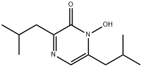 1-Hydroxy-3,6-bis(2-methylpropyl)pyrazin-2(1H)-one 구조식 이미지