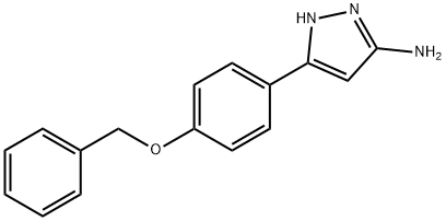 5-(4-BENZYLOXY-PHENYL)-2H-PYRAZOL-3-YLAMINE Structure