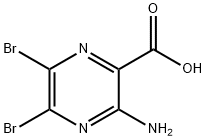 3-아미노-5,6-디브로모피라진-2-카르복실산 구조식 이미지
