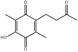 2,5-Cyclohexadiene-1,4-dione, 2-hydroxy-3,6-dimethyl-5-(3-oxobutyl)- (9CI) Structure