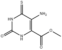 4-Pyrimidinecarboxylicacid,5-amino-1,2,3,6-tetrahydro-2-oxo-6-thioxo-,methylester(9CI) Structure