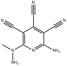3,4,5-Pyridinetricarbonitrile,  2-amino-6-(1-methylhydrazino)-  (9CI) 구조식 이미지