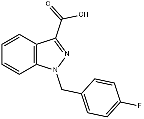 1-[(4-Fluorophenyl)methyl]-1H-indazole-3-carboxylic acid Structure