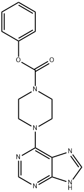 1-Piperazinecarboxylic acid, 4-(1H-purin-6-yl)-, phenyl ester Structure