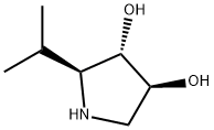 3,4-Pyrrolidinediol, 2-(1-methylethyl)-, (2S,3S,4S)- (9CI) 구조식 이미지