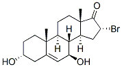 Androst-5-en-17-one, 16-bromo-3,7-dihydroxy-, (3alpha,7beta,16alpha)- (9CI) Structure