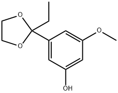 Phenol, 3-(2-ethyl-1,3-dioxolan-2-yl)-5-methoxy- (9CI) 구조식 이미지