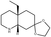 Spiro[1,3-dioxolane-2,7(1H)-quinoline], 4a-ethyloctahydro-, (4aR,8aS)- (9CI) Structure