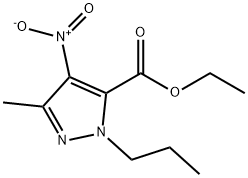 ethyl 3-Methyl-4-nitro-1-propyl-1H-pyrazole-5-carboxylate Structure