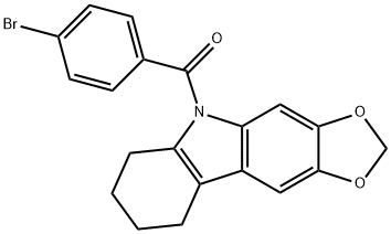 5-(4-Bromobenzoyl)-6,7,8,9-tetrahydro-5H-1,3-dioxolo[4,5-b]carbazole Structure