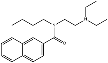 N-부틸-N-[2-(디에틸아미노)에틸]-2-나프탈렌카르복사미드 구조식 이미지