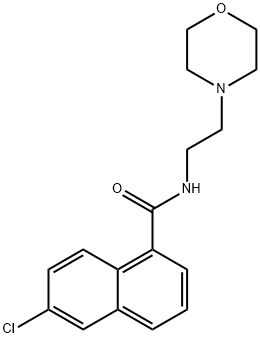 6-클로로-N-(2-모르폴리노에틸)-1-나프탈렌카르복사미드 구조식 이미지