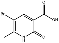 5-브로모-2-히드록시-6-메틸피리딘-3-카르복실산 구조식 이미지