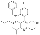 3-Pyridinemethanol, 4-[4-fluoro-2-(phenylmethoxy)phenyl]-a-methyl-2,6-bis(1-methylethyl)-5-(1-penten-1-yl)- Structure