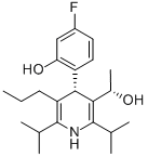 3-Pyridinemethanol, 4-(4-fluoro-2-hydroxyphenyl)-a-methyl-2,6-bis(1-methylethyl)-5-propyl-, (aS,4S)- (9CI) Structure