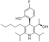 3-Pyridinemethanol, 4-(4-fluoro-2-hydroxyphenyl)-a-methyl-2,6-bis(1-methylethyl)-5-pentyl-, (aR,4R)- (9CI) Structure