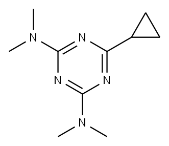 6-Cyclopropyl-N,N,N',N'-tetramethyl-1,3,5-triazine-2,4-diamine 구조식 이미지