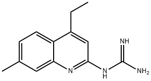 Guanidine, (4-ethyl-7-methyl-2-quinolinyl)- (9CI) Structure