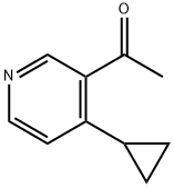 Ethanone, 1-(4-cyclopropyl-3-pyridinyl)- (9CI) Structure