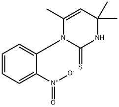 3,4-Dihydro-1-(o-nitrophenyl)-4,4,6-trimethyl-2(1H)-pyrimidinethione 구조식 이미지