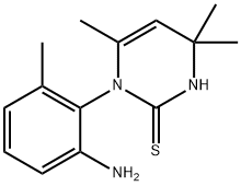 1-(2-Amino-6-methylphenyl)-3,4-dihydro-4,4,6-trimethyl-2(1H)-pyrimidinethione Structure