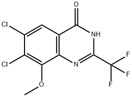 4(1H)-Quinazolinone,  6,7-dichloro-8-methoxy-2-(trifluoromethyl)-  (9CI) Structure
