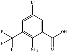 2-aMino-5-broMo-3-(trifluoroMethyl)benzoic acid Structure