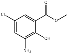 Methyl 3-amino-5-chloro-2-hydroxybenzoate  구조식 이미지