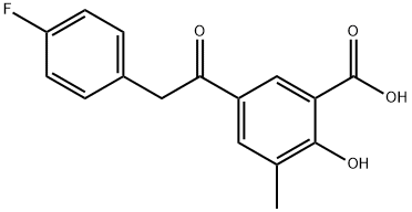 5-[(4-Fluorophenyl)acetyl]-2-hydroxy-3-methylbenzoic acid Structure