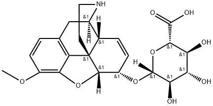 7,8-Didehydro-4,5α-epoxy-3-methoxymorphinan-6α-yl β-D-glucopyranosiduronic acid Structure