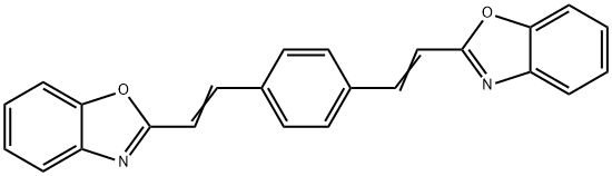 2,2'-[(1,4-페닐렌)비스(에텐-1,2-디일)]비스(벤조옥사졸) 구조식 이미지