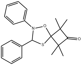 1,1,3,3-Tetramethyl-6,7-diphenyl-5-oxa-8-thia-6-azaspiro[3.4]octan-2-one Structure