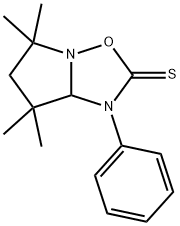 5,6,7,7a-Tetrahydro-5,5,7,7-tetramethyl-1-phenylpyrrolo[1,2-b][1,2,4]oxadiazole-2(1H)-thione Structure