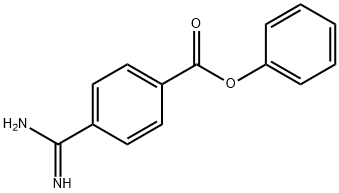 4-아미디노페닐벤조에이트 구조식 이미지