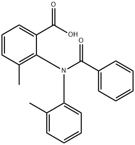 2-(N-Benzoyl-o-toluidino)-3-methylbenzoic acid Structure