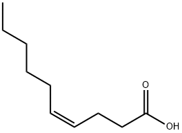 CIS-4-DECENOIC ACID 구조식 이미지