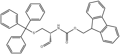 9H-Fluoren-9-ylmethylN-[(2R)-1-oxo-3-[(triphenylmethyl)sulfanyl]propan-2-yl]carbamate 구조식 이미지