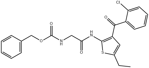 [2-[[3-(2-Chlorobenzoyl)-5-ethyl-2-thienyl]aMino]-2-oxoethyl]carbaMic Acid Benzyl Ester Structure