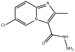 Imidazo[1,2-a]pyridine-3-carboxylic acid, 6-chloro-2-methyl-, hydrazide (9CI) Structure